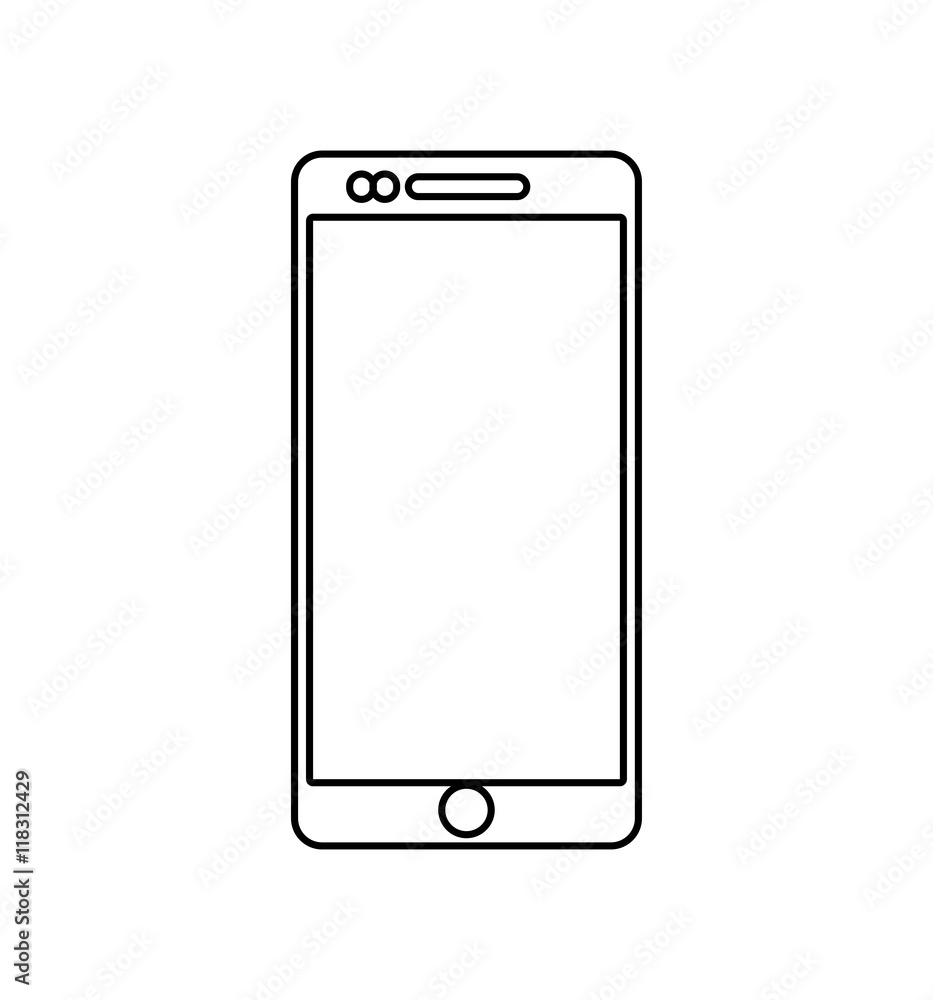 smartphone device gadget technology icon. Isolated and flat illustration smartphone device gadget technology icon. Isolated and flat illustration