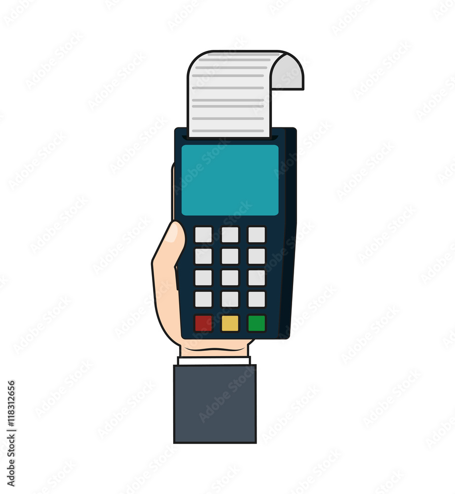 dataphone money financial payment icon. Isolated and flat illustration dataphone money financial payment icon. Isolated and flat illustration