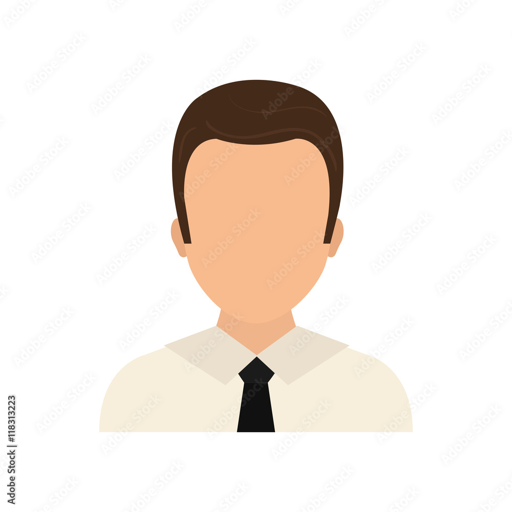 man male avatar suit person icon. Isolated and flat illustration. Vector graphic