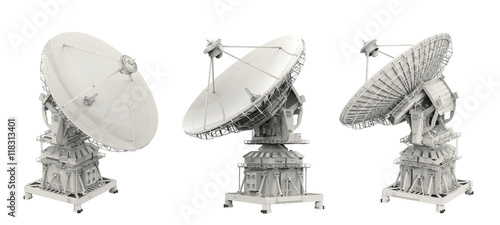 satellite dish isolated on white