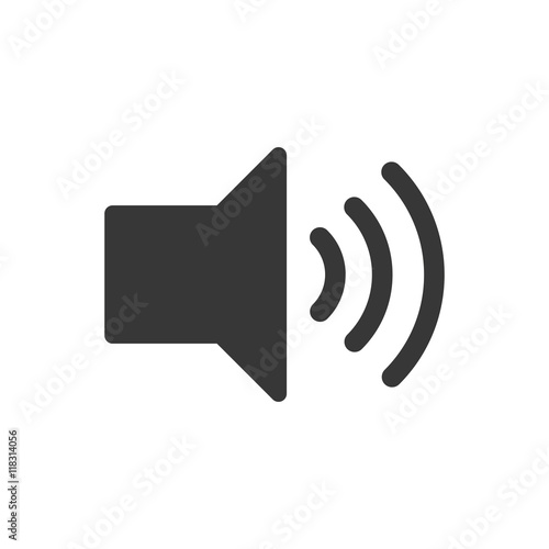 Wallpaper Mural bullhorn music sound silhouette icon. Isolated and flat illustration. Vector graphic Torontodigital.ca