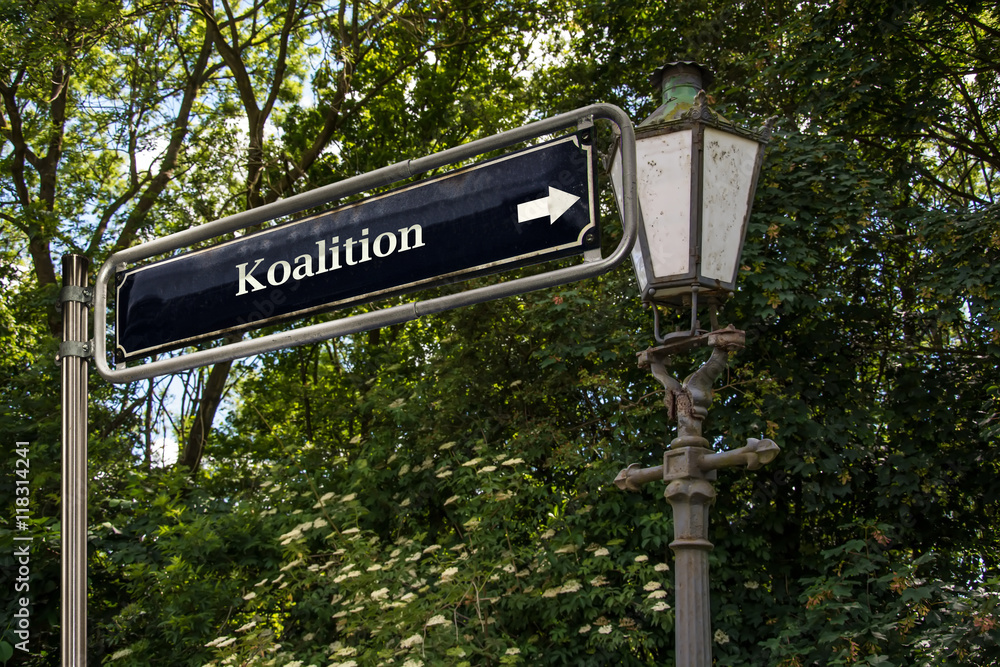 Schild 53 - Koalition