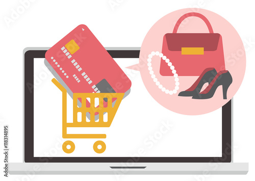Online shopping with credit card