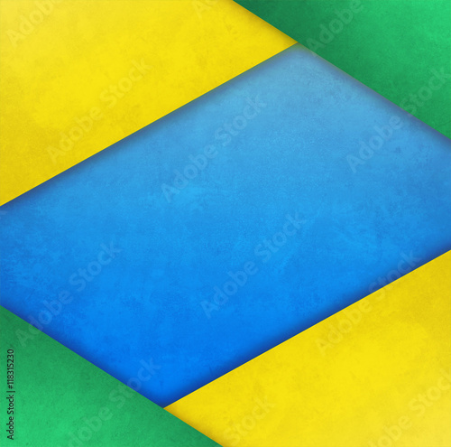 Bright abstract background in Brazilian colors.