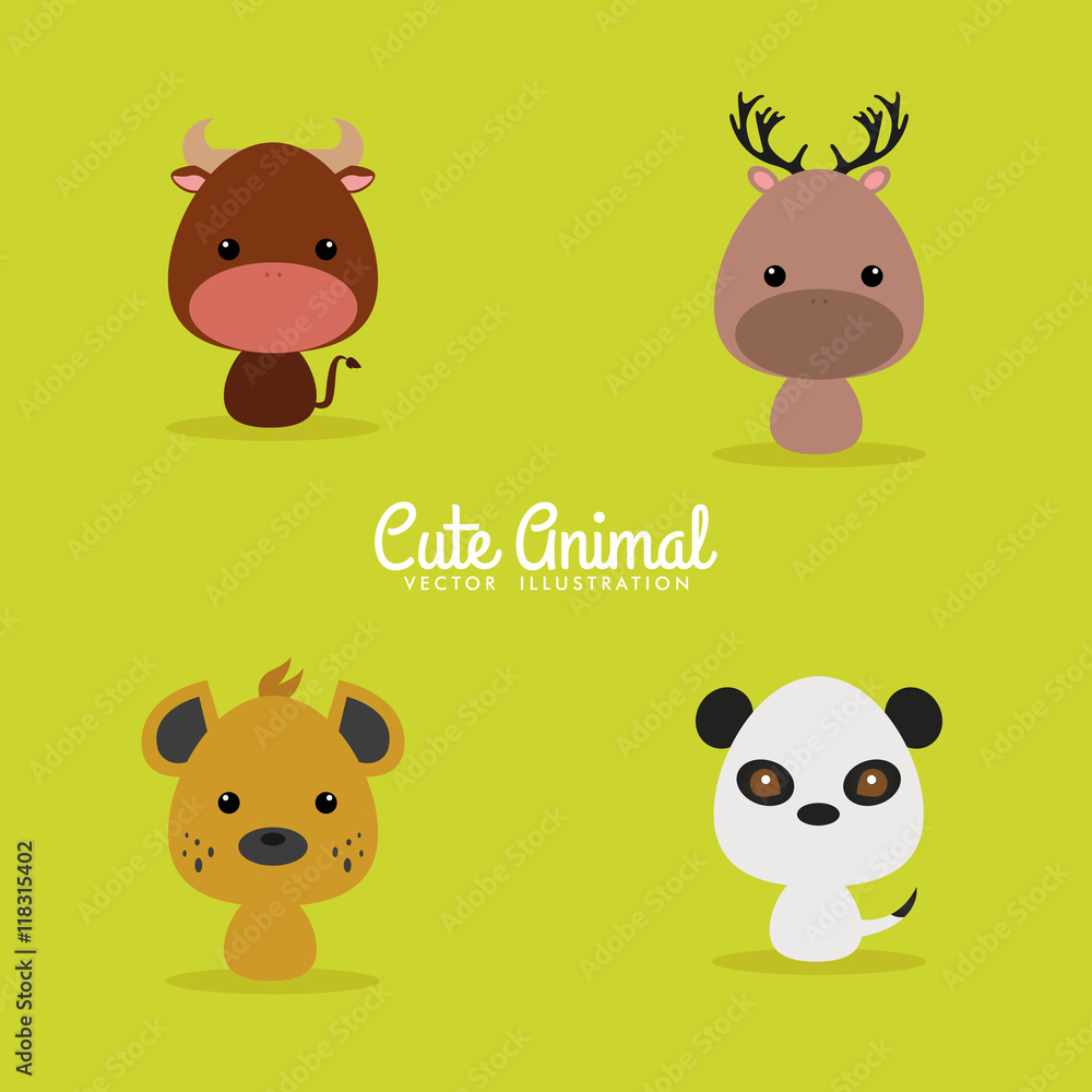 Cute Cartoon Wild Animal Cute Cartoon Wild Animal