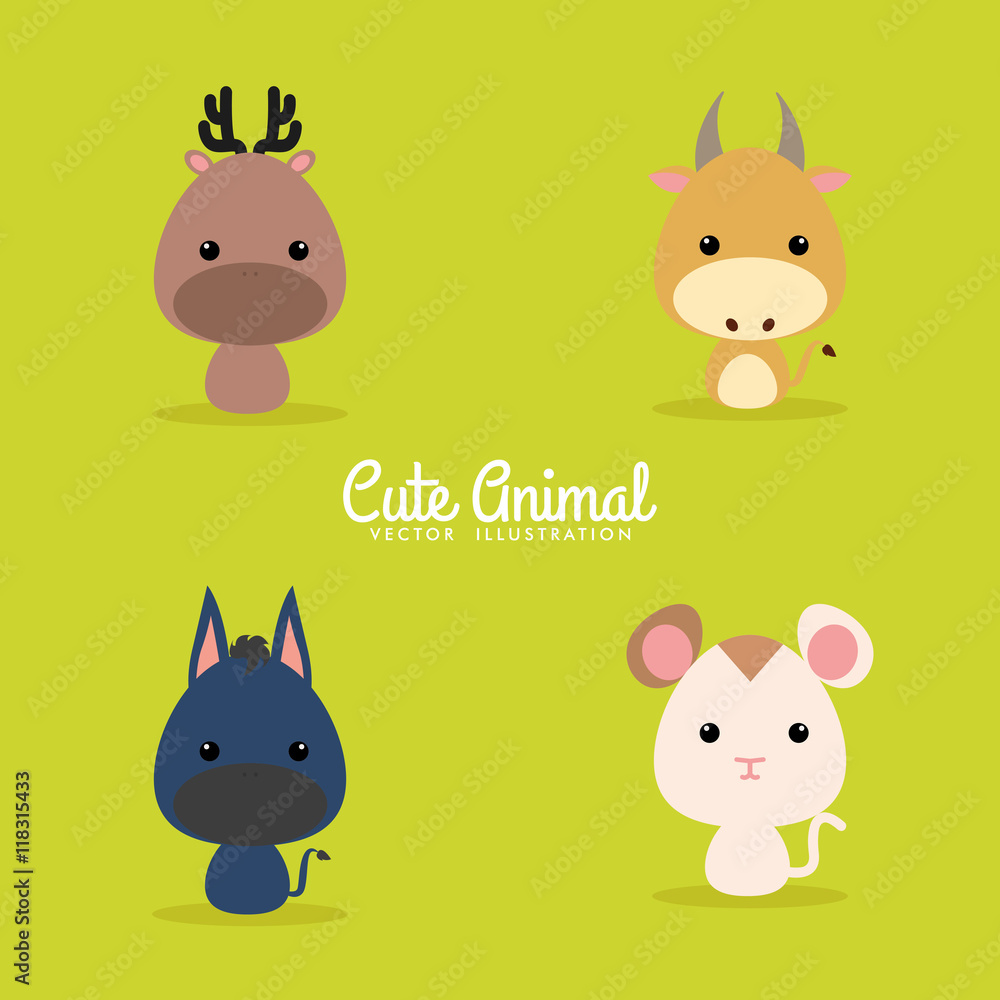 Cute Cartoon Wild Animal Cute Cartoon Wild Animal