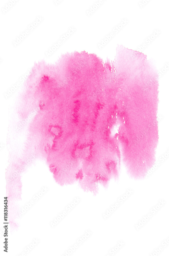 Pink brush stroke isolated on background
