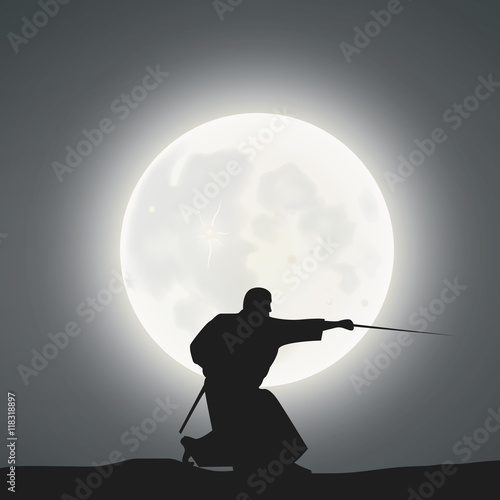 A Samurai Under The Moonlight