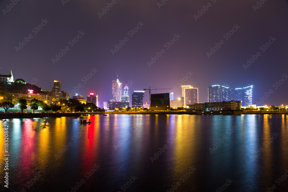 Macau cityscape at night