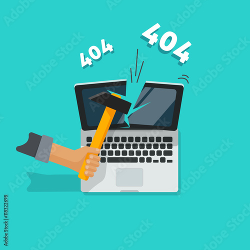 404 error page vector illustration on blue background