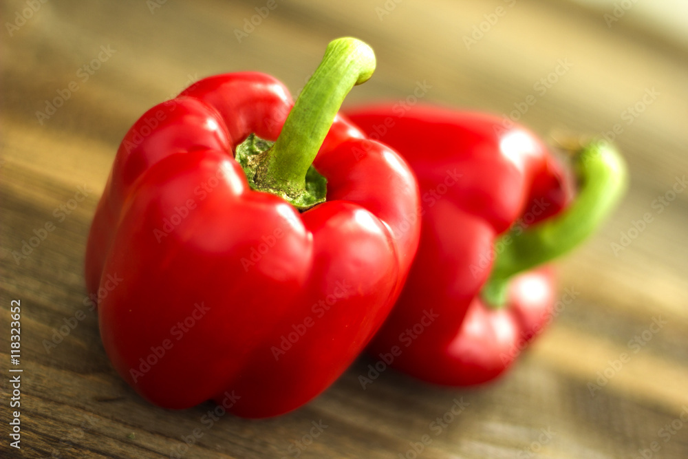 Red Paprika On The Wooden Table/Red Paprika On The Wooden Table Red Paprika On The Wooden Table/Red Paprika On The Wooden Table