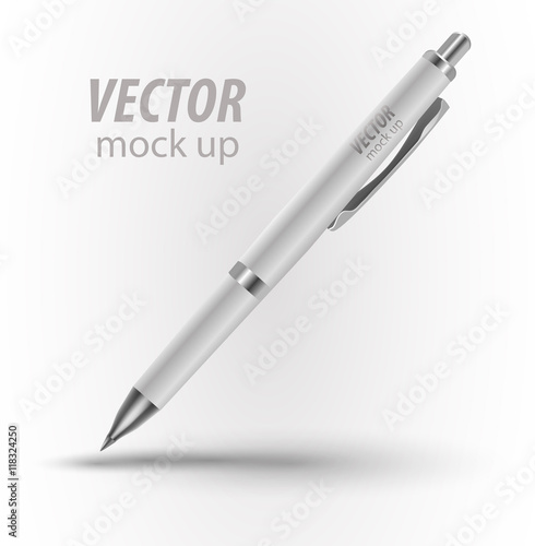 Pen, Pencil, Marker Of Corporate Identity And Branding Stationery Templates. Illustration Isolated On White Background. Mock Up Template Ready For Your Design. Vector