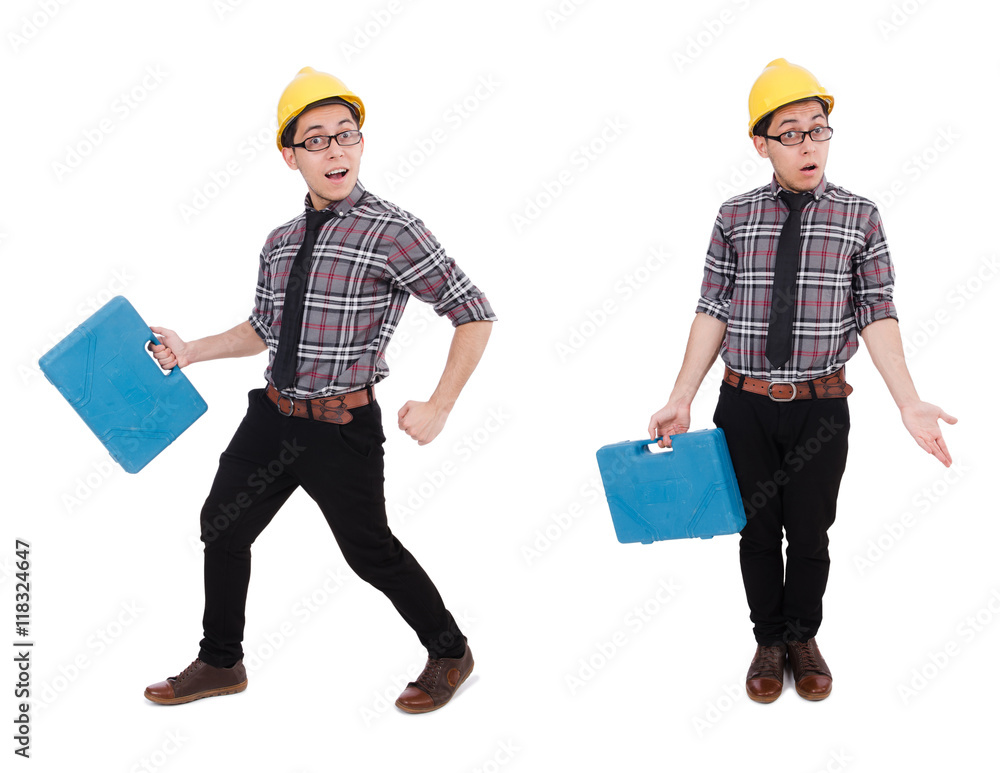 Industrial worker isolated on the white background Industrial worker isolated on the white background