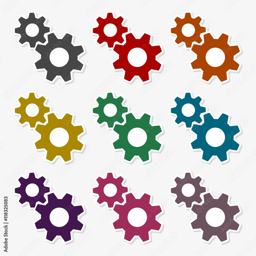 Vector icon of gears Vector icon of gears