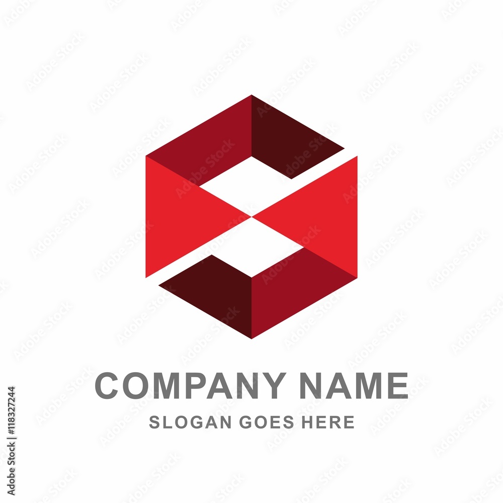 Monogram Letter S Geometric Hexagon Vector Logo Design Template Stock ...
