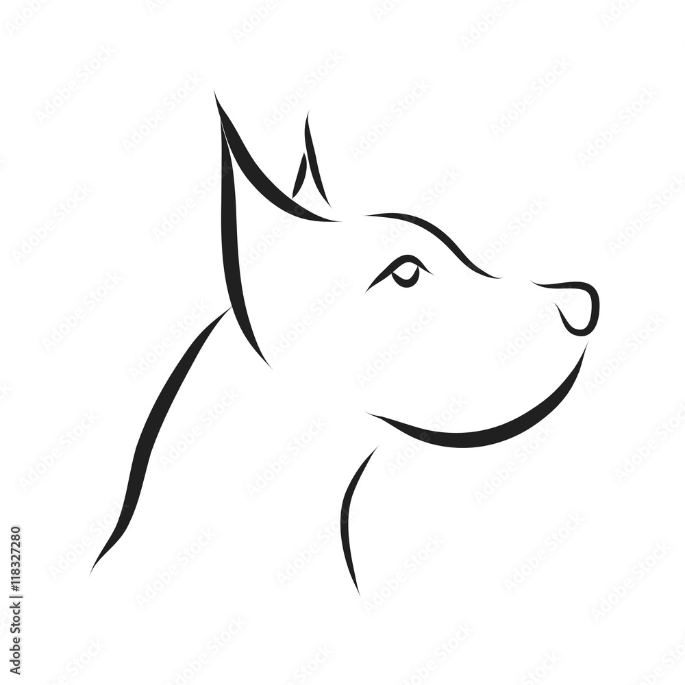 Obraz premium Vector dog logo.