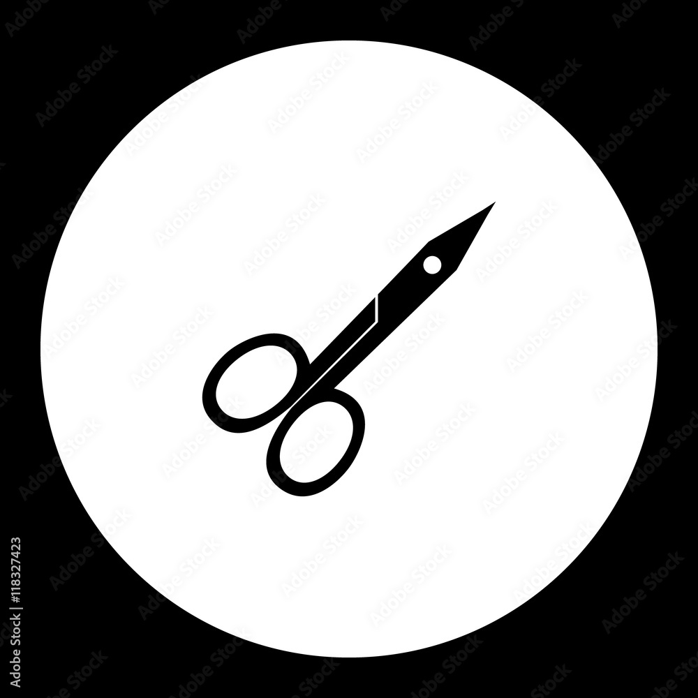 black isolated simple small scissors symbol eps10 black isolated simple small scissors symbol eps10