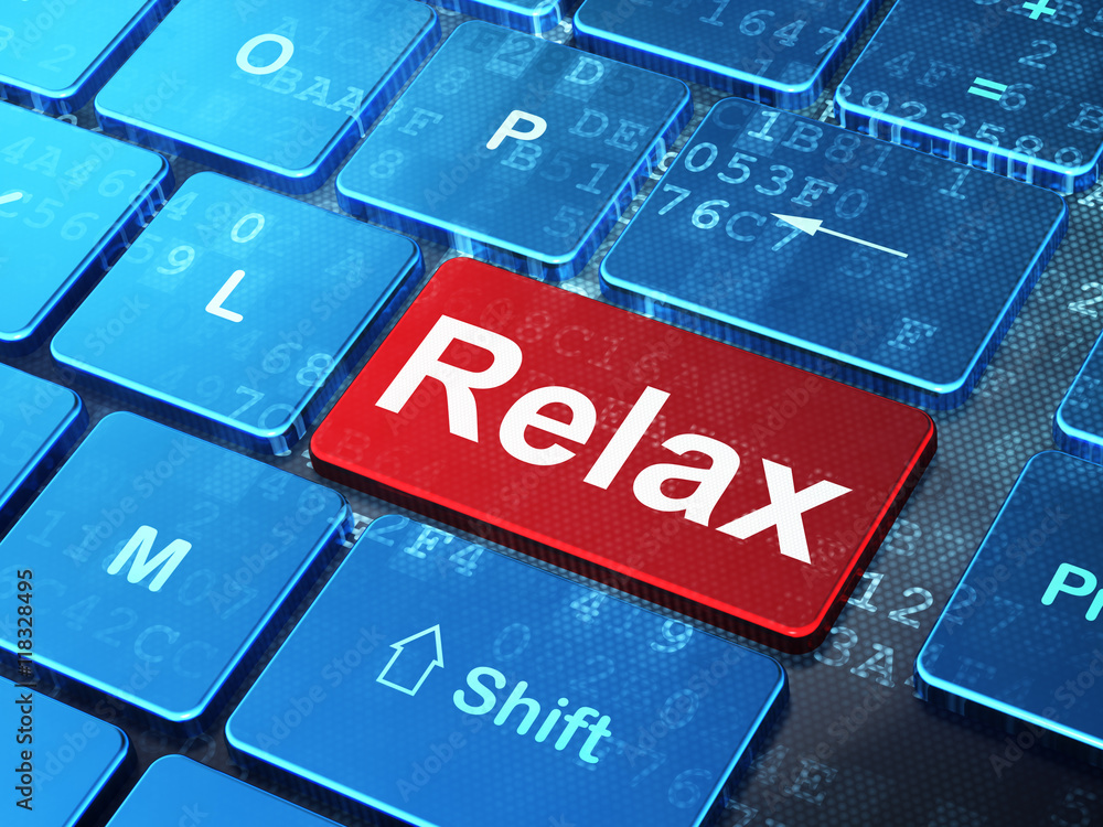 Fototapeta premium Tourism concept: Relax on computer keyboard background