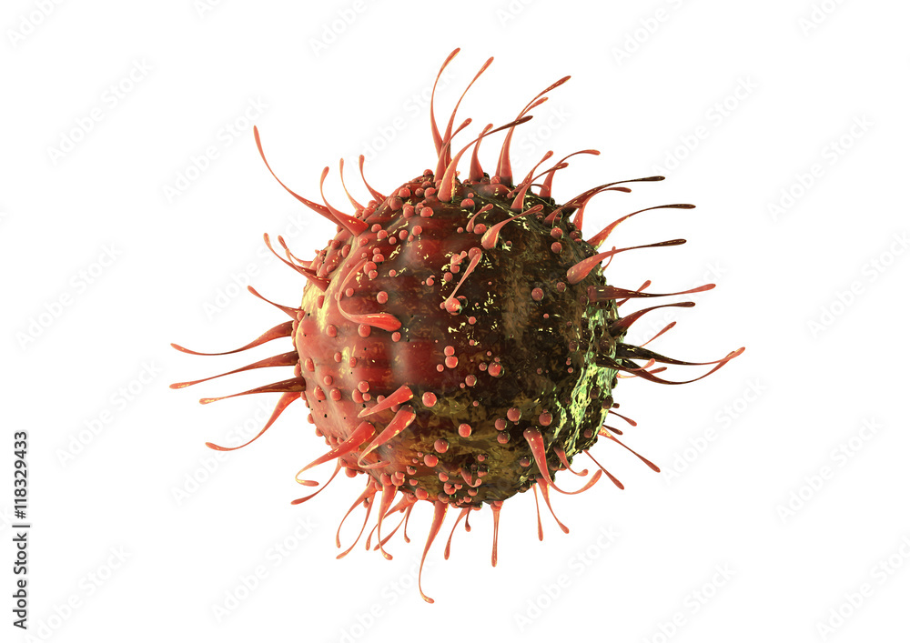 Obraz premium Virus Cell white background