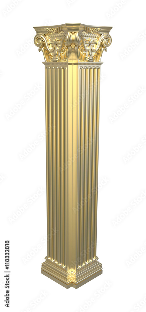 Obraz premium Gold corner column
