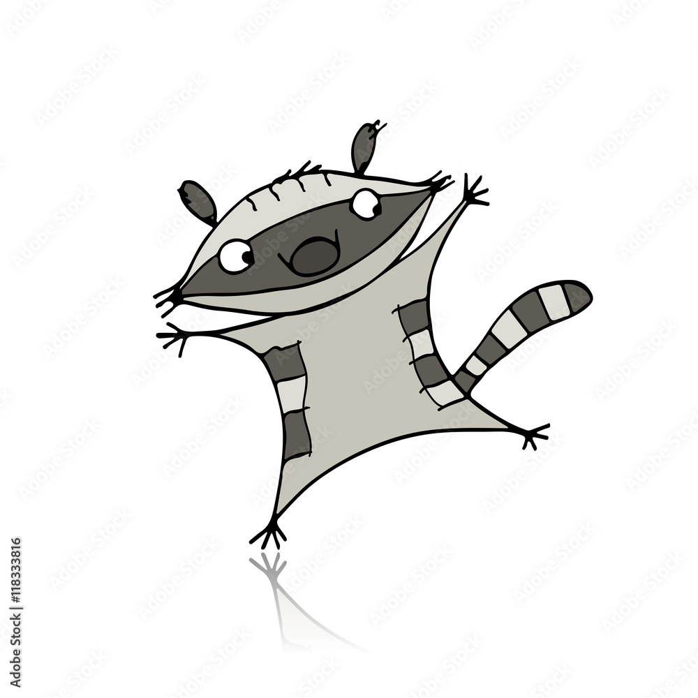 Fototapeta premium Funny raccoon for your design