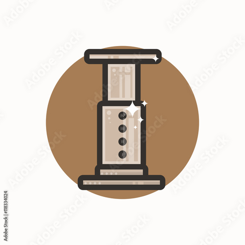 Line icon of aeropress