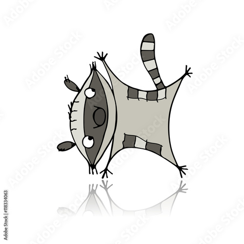 Funny raccoon for your design