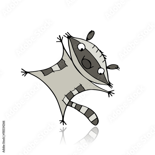 Funny raccoon for your design