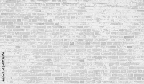 Old white brick wall texture grunge peeling paint retro background design material. Home or office design loft style interior