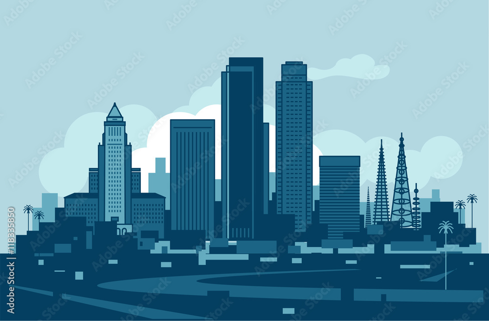 Obraz premium Los Angeles skyline