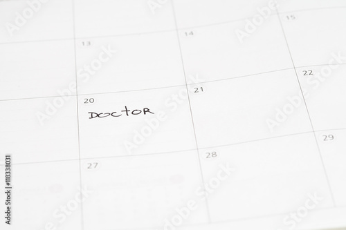 Reminder "Doctor appointment" in calendar