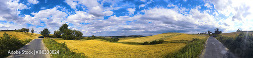 Obraz na płótnie Extreme panoramic landscape in Sudety range, Poland