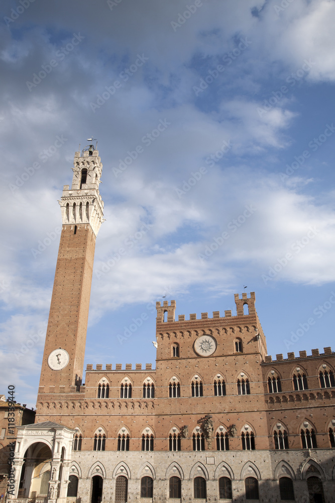 Torre del Mangia Tower and the Palazzo Publico Building in the P