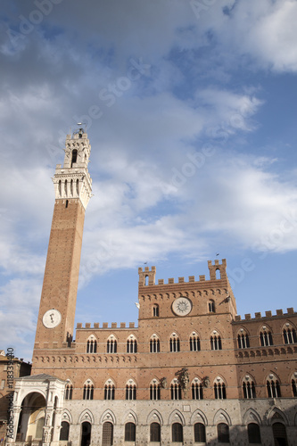 Torre del Mangia Tower and the Palazzo Publico Building in the P