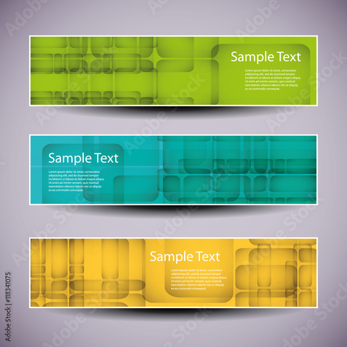 Banner or Header Design with Colorful Abstract Background