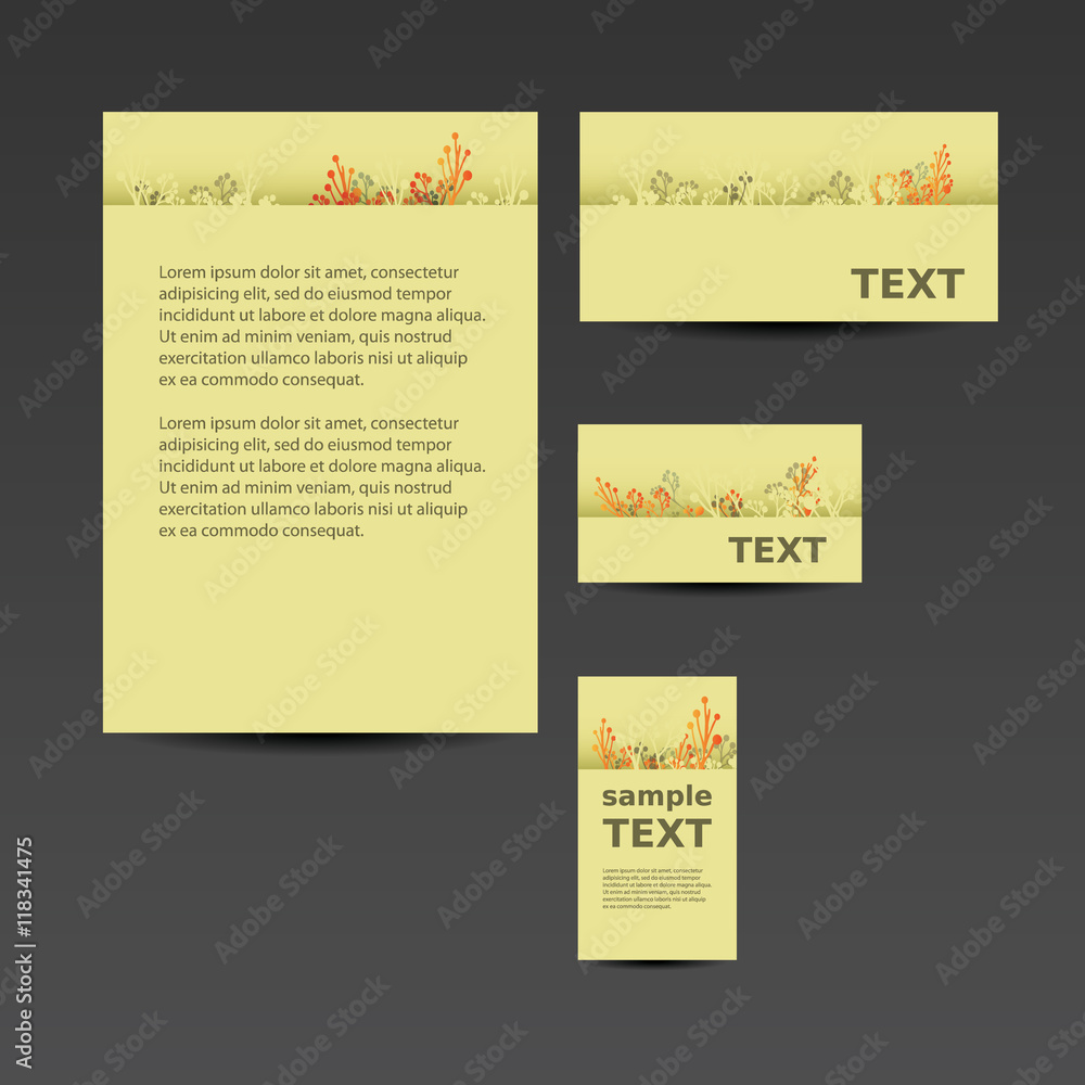 Stationery, Corporate Image Design with Flowers