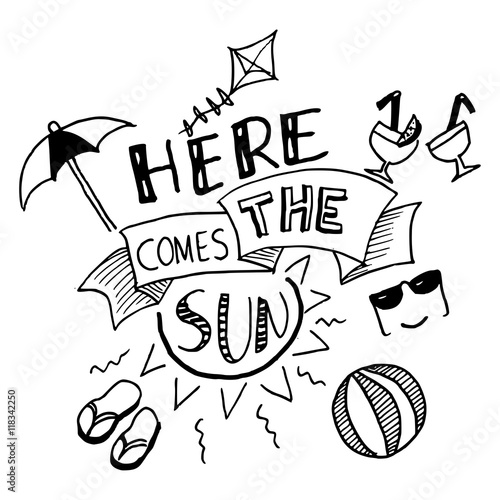 Hier komt de zon - banner - Engels 