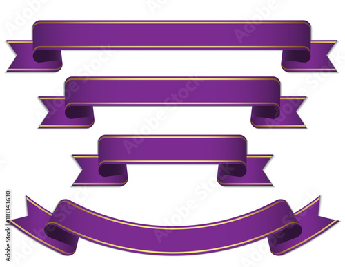 purple ribbon banners