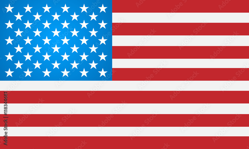 Naklejka premium Light American flag