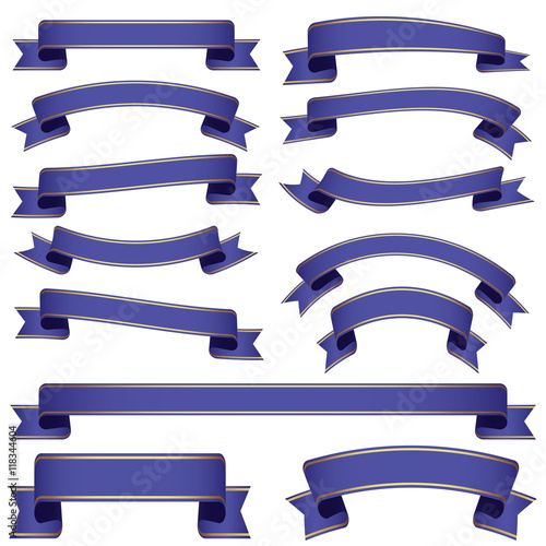 blue ribbon banners set
