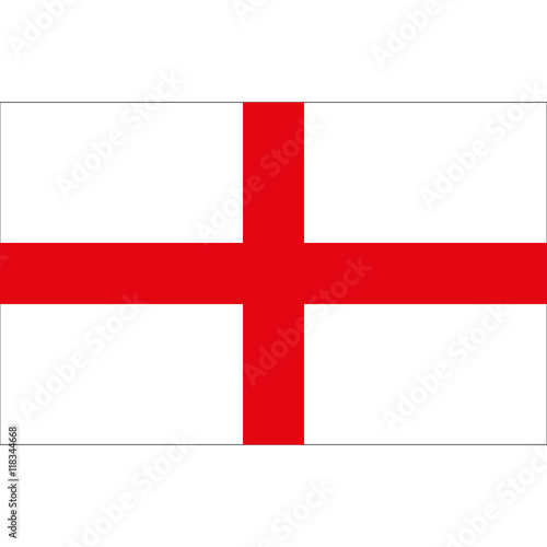 England flag on a white background