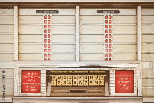 Retro styled image of an old jukebox photo