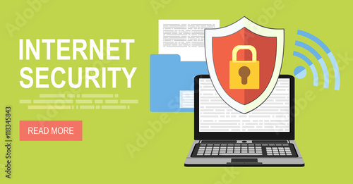 Security and Cloud Technology Concept.