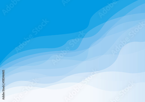 Abstract Blue Background / Blue abstract gradient wavy backdrop for design