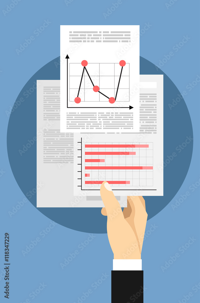 Business Man Hand Hold Paper Documents, Sign Up, Contract Agreement Concept Vector Illustration Business Man Hand Hold Paper Documents, Sign Up, Contract Agreement Concept Vector Illustration