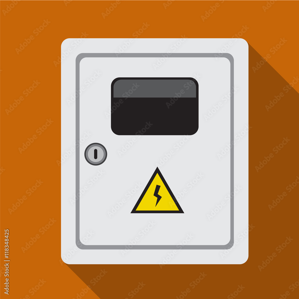 Electrical panel flat icon illustration Stock Vector | Adobe Stock