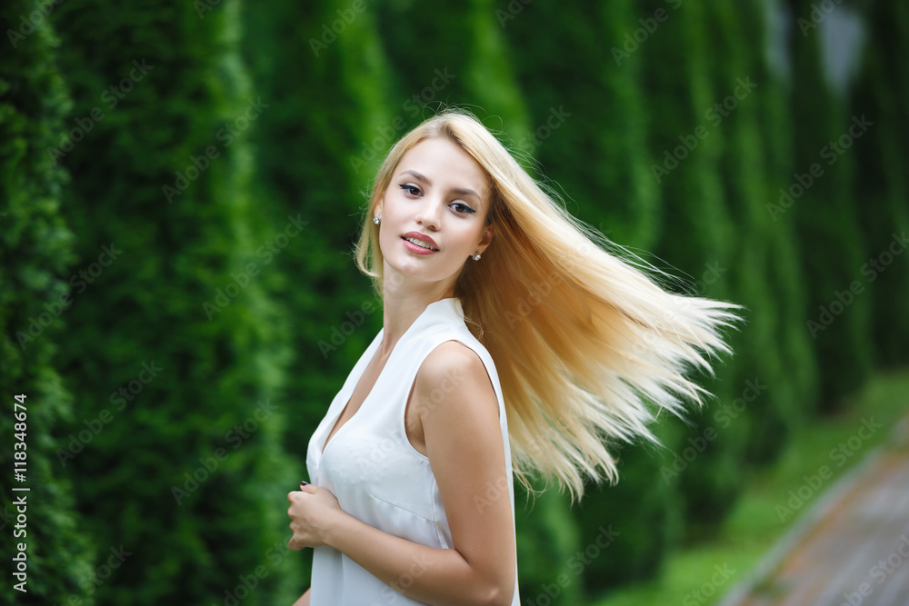 Naklejka premium Portrait of young blonde woman