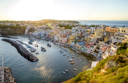 Corricella fishermen's village on Procida island, Italy
