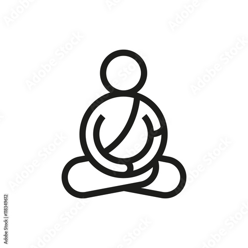 Meditationicon on white background