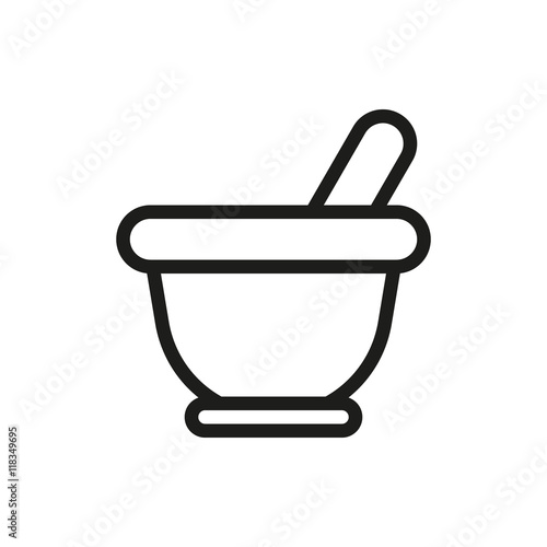 Mortar icon on white background